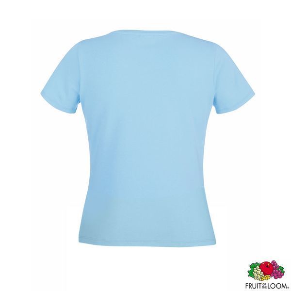 Футболка брендована 'Lady-Fit V-Neck' S (Fruit of the Loom), жіноча, бавовна 210 г/м&sup2;, небесно-блакитний 0610540YTS фото