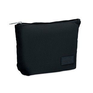 Косметичка з логотипом CORDY T, на блискавці, мікровельвет, 220 гр/м&sup2;, чорний MO287603 фото