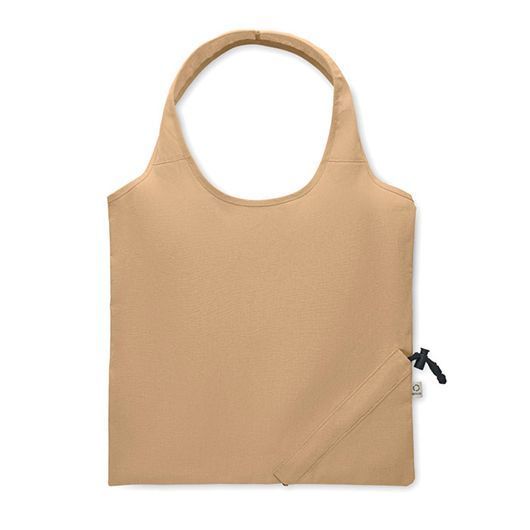 Сумка з логотипом CARRIE COLOUR, складана для покупок, 140 г/м&sup2;, 38х40 см, бежевий MO248739 фото