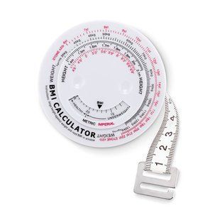 Рулетка с логотипом MEASURE IT, для измерения ИМТ, &Oslash;7X2 см, белый MO898306 фото