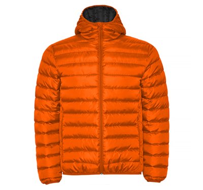 Чоловіча куртка з друком з капюшоном, водовідштовхувальний та вітронепроникний 100% поліестер Norway, vermillion orange 3825 фото