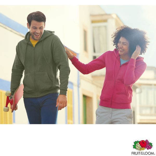 Печать на толстовке 'Premium Sweat Jacket' (Fruit of the Loom) , мужская, плотность 280 г/м&sup2;, красный 062034040S фото