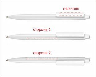 Пластикова ручка з логотипом, синє чорнило, кнопкова, кулькова 05900---0101 фото