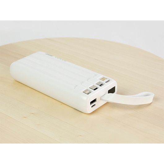 Зарядний пристрій з логотипом KRATOS 20000 mAh/74W, білий P01133P0 фото