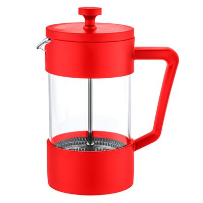 Скляний чайник френч-прес TakeBreak, 600 ml, червоний 4404 фото