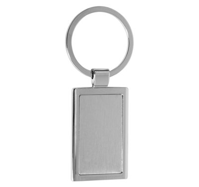 Брелок з друком для ключів Block, срібний 2827 фото