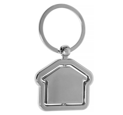 Брелок будинок для ключів House, срібний 2828 фото