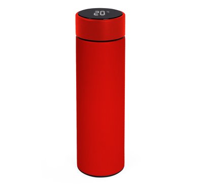 Термос Smart водонепроникний світлодіодний дисплей з логотипом, червоний 3658 фото