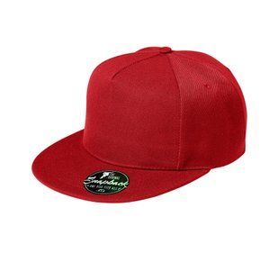 Кепка з принтом Rap 5P 100% бавовна, 340 г/м2, з 5-ти клинами, червоний 3884 фото