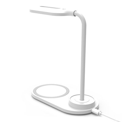 Лампа з логотипом з бездротовою зарядкою Bright, білий 3760 фото