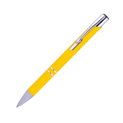 Ручка металева Ring з логотипом, жовтий 2403 фото