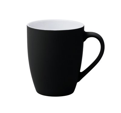 Чашка керамічна з софт-тач покриттям Magic з друком логотипу, чорний 3003 фото