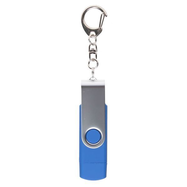 Флешка брендована, пластикова, алюміній, USB, micro-USB, в коробочці, флеш-пам'ять 32 гб, білий 91343206 фото