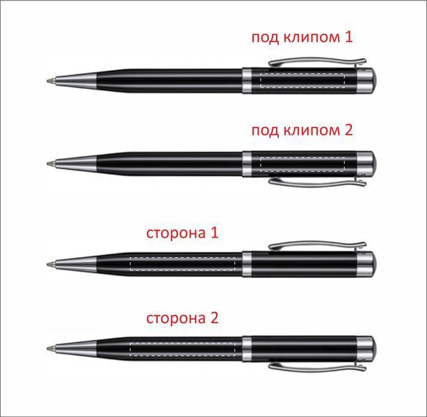 Металева ручка з логотипом, синє чорнило, поворотна 61000 фото