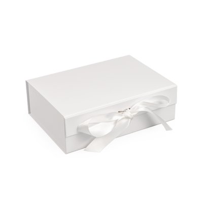 Коробка дизайнерська подарункова Surprise3 з логотипом, білий 4289 фото