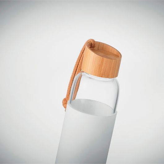 Брендована Пляшка CHAI 500 мл, скло/силікон, білий MO684506 фото