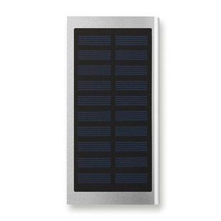 Павербанк з логотипом SOLAR POWERFLAT, на сонячній батареї, 8000 mAh, срібний MO905116 фото