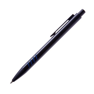 Ручка Dublin, металева, матова з логотипом, синій 1718 фото