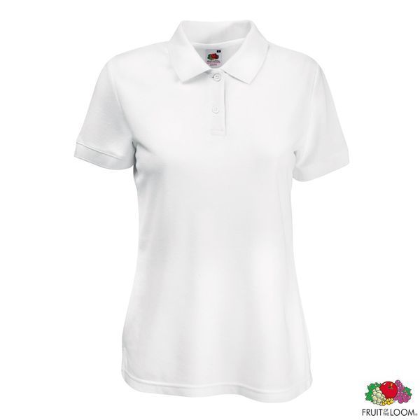 Друк на поло 'Lady-Fit Polo 65/35' M (Fruit of the Loom), жіноча, 65% поліестер, 35% бавовна, 170 г/м&sup2;, білий 063212030M фото