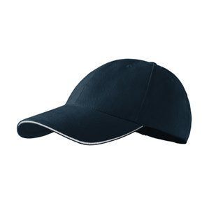 Кепка с логотипом 6P-Sandwich с шести клиньями, 100% хлопок, navy blue 3044 фото