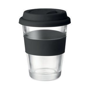 Стакан с принтом ASTOGLASS 350 мл, стекло, силикон, черный MO999203 фото