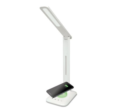 Лампа з бездротовою зарядкою під друк Lumin, білий 4514 фото
