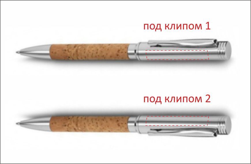 Брендированная эко ручка, пробка, синие чернила, поворотная 38140160 фото