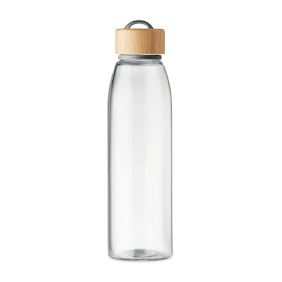 Пляшка з логотипом для напоїв склянa FJORD WHITE 500 мл з петлею для перенесення, прозорий 12427 фото