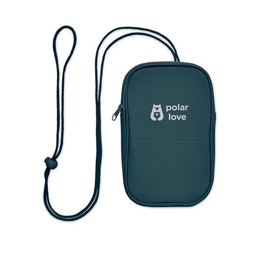 Сумка-саше дорожная с логотипом KOROVIN POUCH, с RPET, 12,5x2x20 см, голубой MO267504 фото