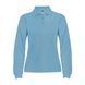Рекламное женское поло Estrella woman L/S 220, с длинным рукавом, sky blue 5939 фото