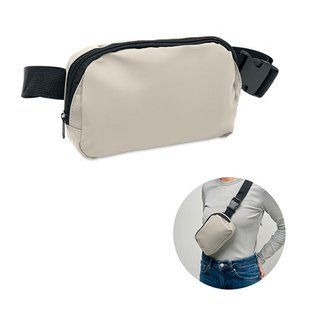 Сумка-бананка с логотипом KOROVIN WAIST, из полиэстера 210D, 22x5x15 см, белый MO268343 фото