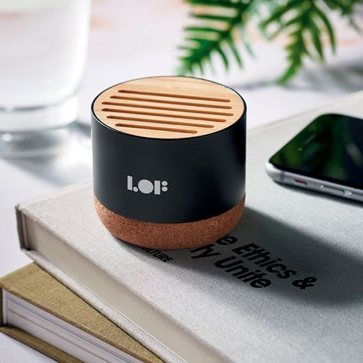 Бездротова Bluetooth-колонка з логотипом RUMBA, 5.3, &Oslash;6x4,9 см MO220503 фото