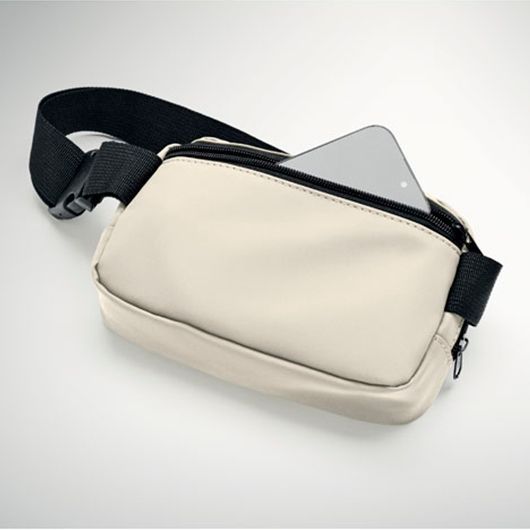Сумка-бананка с логотипом KOROVIN WAIST, из полиэстера 210D, 22x5x15 см, белый MO268343 фото