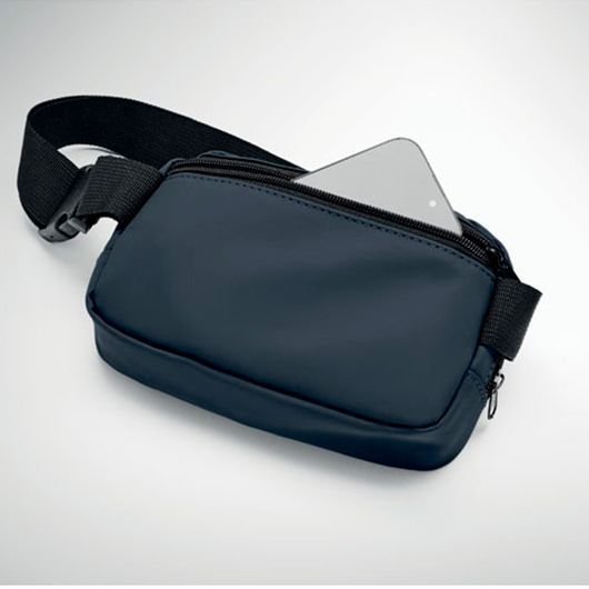 Сумка-бананка с логотипом KOROVIN WAIST, из полиэстера 210D, 22x5x15 см, синий MO268385 фото