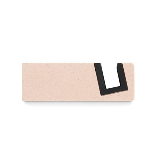 Складаний тримач для смартфона з логотипом STANDOL+, з бамбукового волокна та PP, 8,5x3x0,9 см, білий MO999406 фото