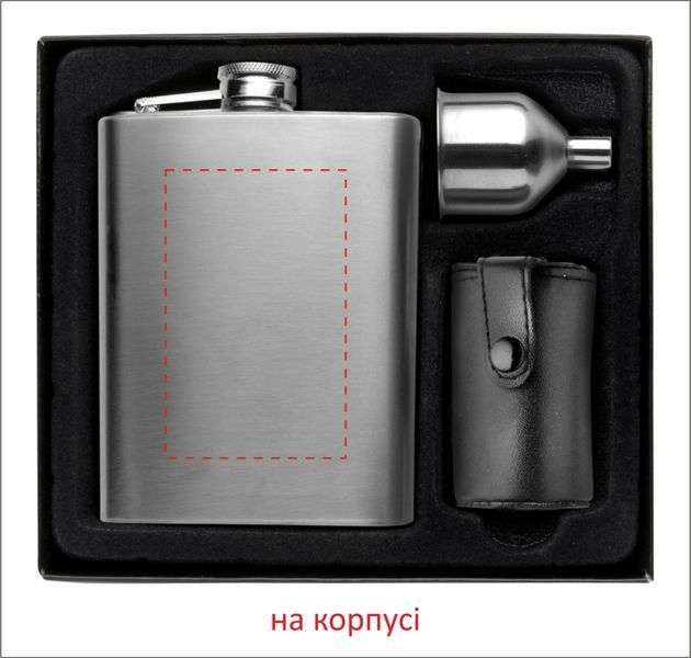 Набір з флягою 220 мл, 4 чарки 30 мл 95280732 фото