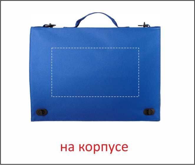 Сумка с логотипом 'Santa', для конференций, полиэстер 600d, объем 6л, синий 11960201 фото