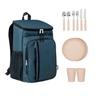 Брендированный термо-рюкзак MONTECOOL, для пикника 600D, RPET, 44x27x19 см., голубой MO616704 фото
