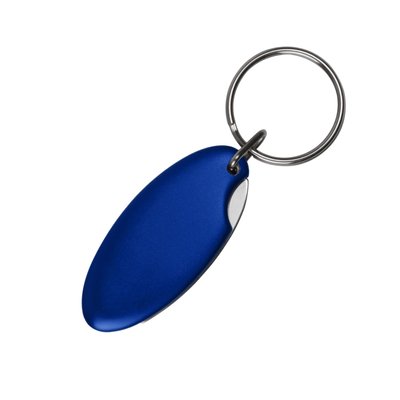 Компактний металевий брелок ніж для ключів, має гостре лезо, синій 4114 фото