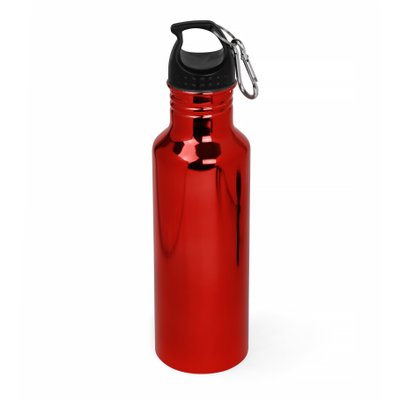 Пляшка металева для пиття Aurum з логотипом, червоний 3915 фото