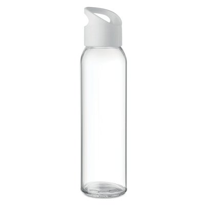 Пляшка для напоїв з логотипом склянa PRAGA GLASS 470 мл з петлею для перенесення, лайм 12410 фото