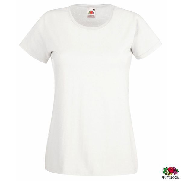 Футболка брендована 'Lady-Fit Valueweight-T' XS (Fruit of the Loom), жіноча, 100% бавовна, 160 г/м&sup2;, білий 061372030XS фото