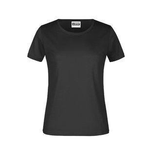 Футболка з логотипом жіноча 150 г/м2, JN746, чорний, XXL JN746XBLZZZ5 фото