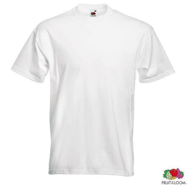 Футболка с логотипом 'Super Premium Tee' M (Fruit of the Loom), хлопок, плотность 190 г/м&sup2;, белый 061044030M фото