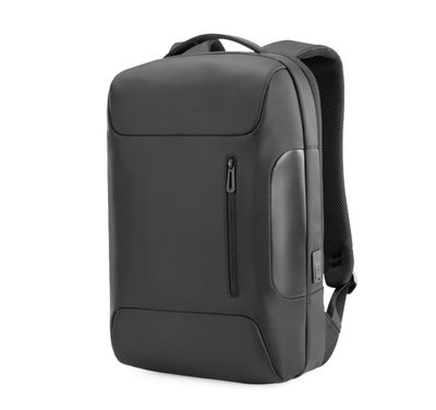 Рюкзак водонепроникний 100% для ноутбука Fold з логотипом, чорний 3835 фото