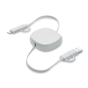 Кабель с логотипом для быстрой зарядки LINEA, (60 W/PD), длина 80 см, белый MO242506 фото