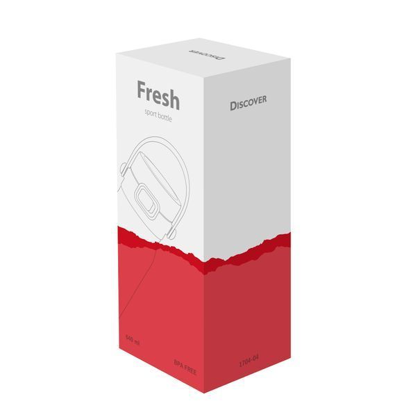 Пластикова пляшка для пиття Fresh під друк логотипу, червоний 4534 фото