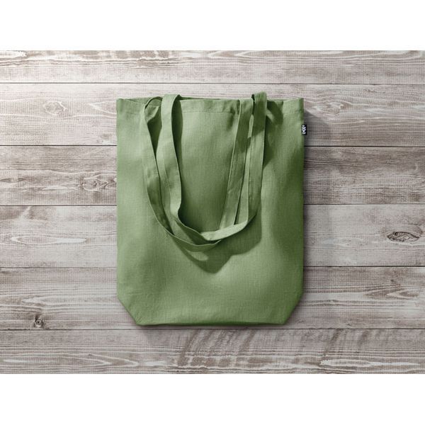 Сумка з логотипом NAIMA TOTE, 38x10х42 cм, конопля, зелений MO616209 фото