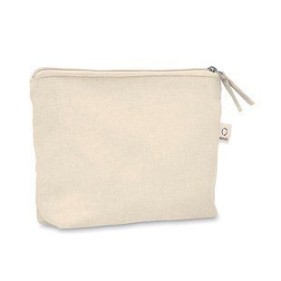ELNAS, Косметичка з логотипом з застібкою-блискавкою в тон, 21,5x5x14,5 см, бежевий MO227413 фото