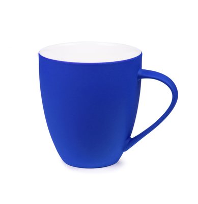 Чашка керамічна з софт-тач покриттям Velvet, синій 2709 фото